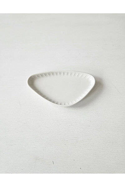 Aryıldız Gordion Broken Beige Boat Plate 4 Pieces 12 Cm Coffee Side Mini Presentation Holder