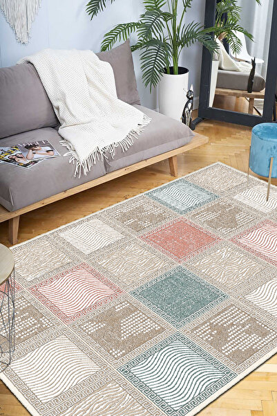 MUA HOME DECOR Geometrik Desen dijital baskılı yıkanabilir salon mutfak korid...