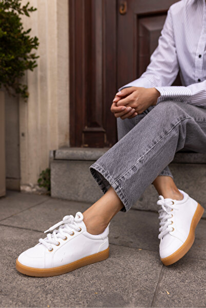 ANGELİNA JONES Γυναικεία αθλητικά παπούτσια Fuedi σε λευκό πλεκτό σχοινί