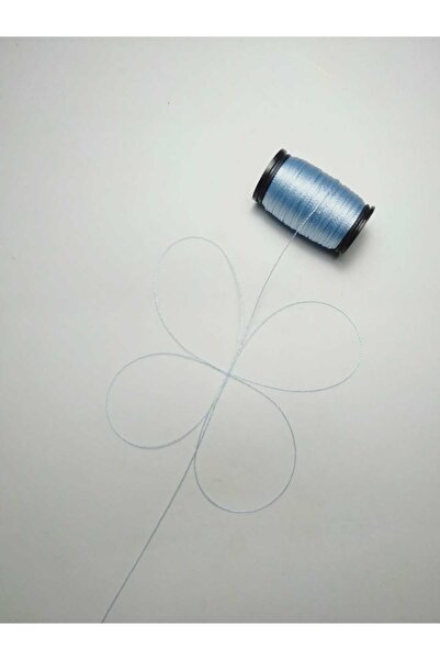 Eskişehir hobi sanat 0,2 мм 60 метрів нитка для чотків, перлинно-блакитного кольору (найтонша нитка для чотків)