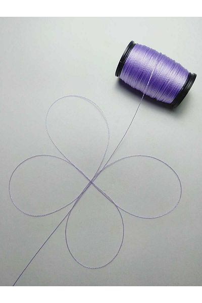 Eskişehir hobi sanat 0.2 mm 60 Meters Rosary Rope Lilac Color (Thinest Rosary Rope)