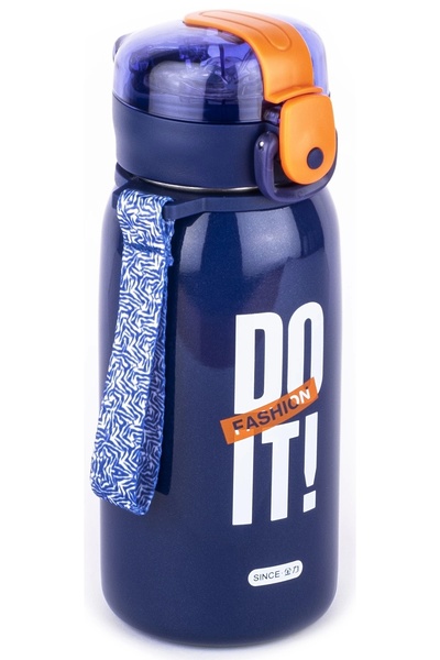 Tantitoni 060-01-OKADI LACİVERT JDO YAZILI PİPETLİ PASLANMAZ ÇELİK TERMOS 420ML