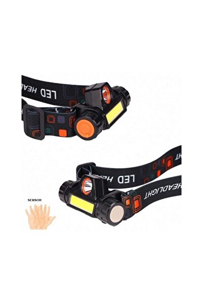 Watton Sensörlü Şarjlı Mıknatıslı - 8 Saat Dayanıklı Kafa Lambası Wt-055