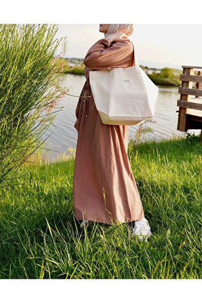 mevabag Lena / Ham Kanvas Geniş Körüklü Alışveriş Çantası Geniş Kol Çantası Günlük Çanta Shopping Bagg