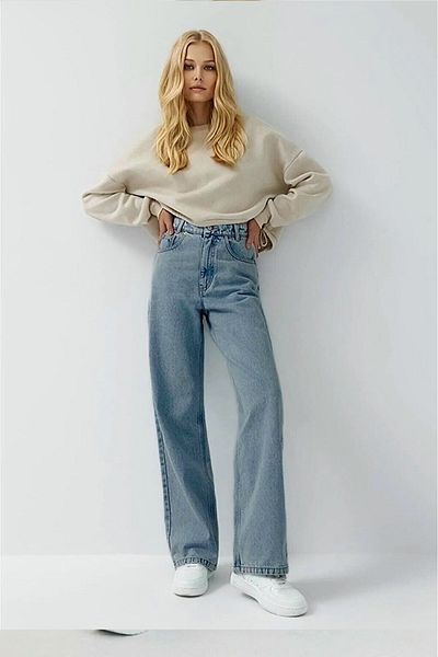 geenz manifacture Bella Donna Lycra Wide Leg Jeans - Loose Jeans