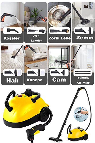 Genel Markalar Derinlemesine Çok Amaçlı Buharlı Temizlik Makinası Cam Parke M...