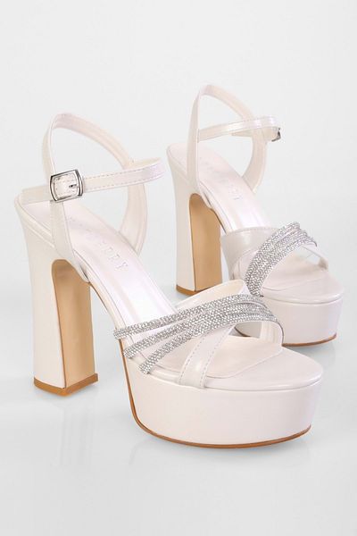 Shoeberry Dámské boty na podpatku Zulu Pearl Skin Stone