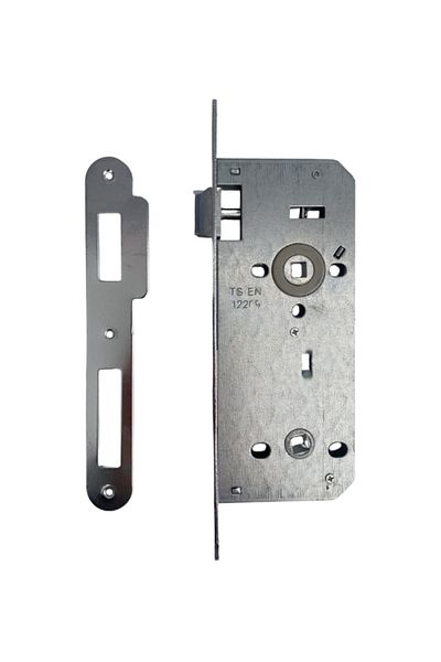 ÖZCANLAR KİLİT OVAL 45mm Recessed Interior Door WC Lock Toilet and Bathroom Door Lock(WC)(18mmx45mm)