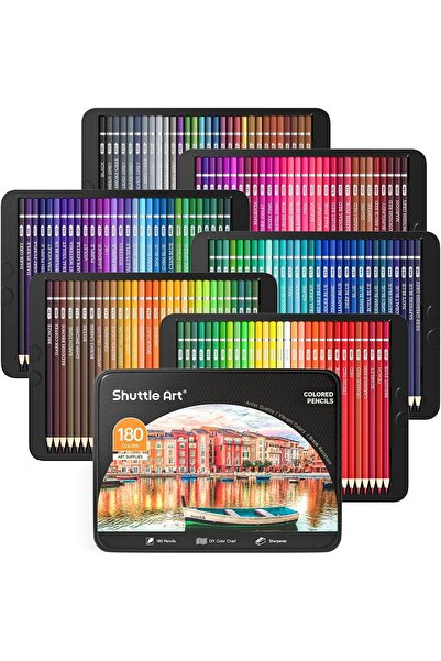 LUPPER boya seti 180 Renkli Kalem, Yumuşak Çekirdekli Boyama Kalem Seti,