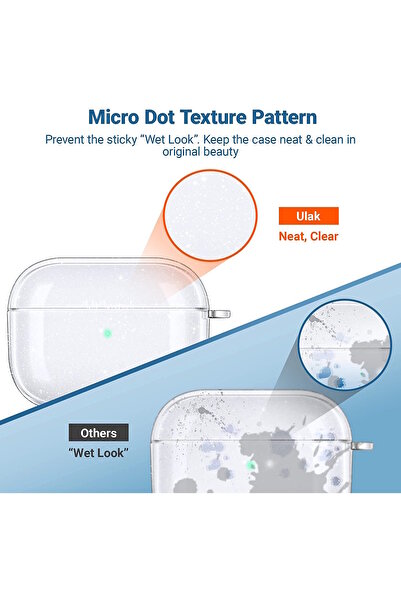 m.tk moveteck Pro 2.Nesil Ve 1.Nesil Uyumlu Kılıf Şeffaf Simli Kançalı Askı Aparatlı Diamond Glitter Clear Kristal