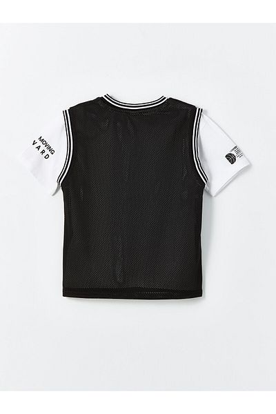LC Waikiki Boy - Crew Neck and Printed Short Sleeve T-Shirt