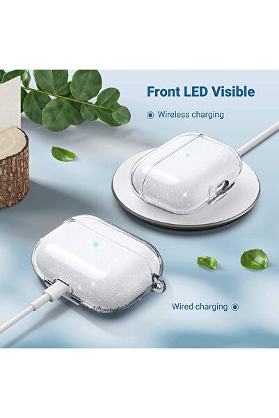 m.tk moveteck Pro 2.Nesil Ve 1.Nesil Uyumlu Kılıf Şeffaf Simli Kançalı Askı Aparatlı Diamond Glitter Clear Kristal