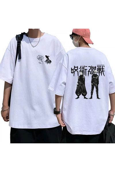 POPULUS T-shirt με στάμπα Anime Jujutsu Kaisen Satosugu μπροστά πίσω