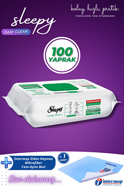 İntermop منشفة تنظيف الأسطح المضافة بالصابون الأبيض من سليبي إيزي كلين 100 ور...