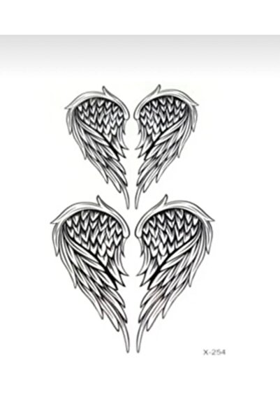 petit bijou Unisex Melek Kanadı Geçici Dövme,omuz,sırt,kol,göğüs Arası Dövme Tattoo