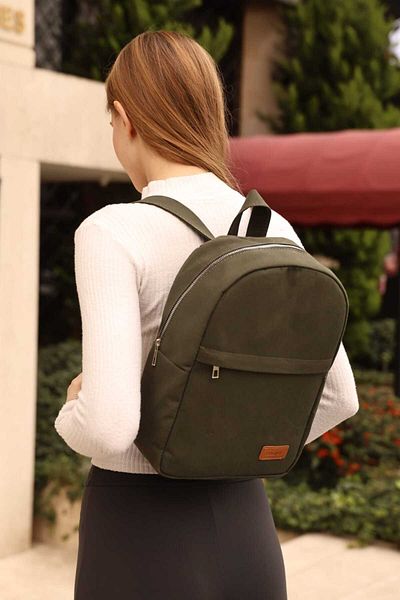 KIRASE Καθημερινό αθλητικό σακίδιο πλάτης Unisex από ύφασμα καμβά με θήκη και ρυθμιζόμενο λουράκι