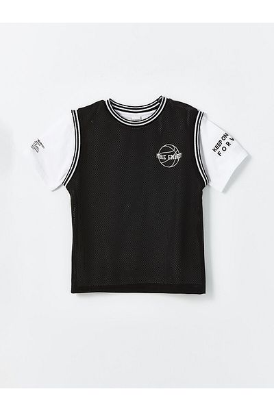 LC Waikiki Boy - Crew Neck and Printed Short Sleeve T-Shirt