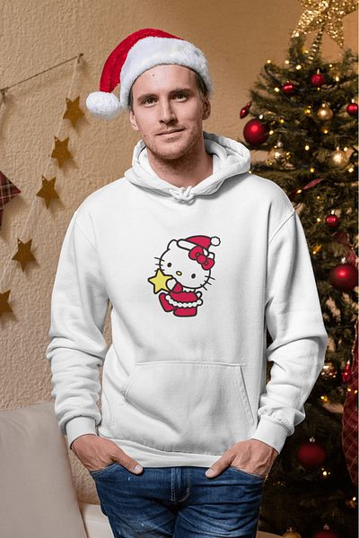 POPULUS Φούτερ με κουκούλα Hello Kitty Merry Christmas New Year