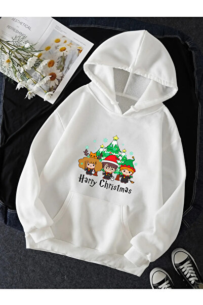 POPULUS HP Merry Christmas Новий рік Світшот з капюшоном