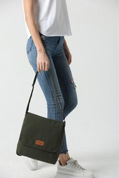 KIRASE Women's Quality Medium Size Canvas Unigue Written Shoulder Bag