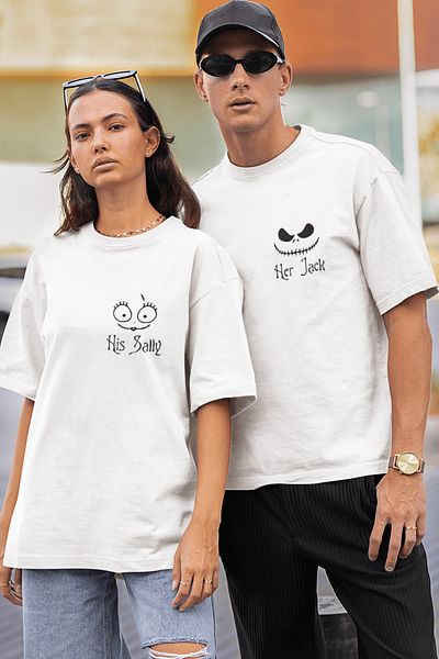 POPULUS Sally Jack Lover/Couple/Friendship Σετ με 2 μπλουζάκια