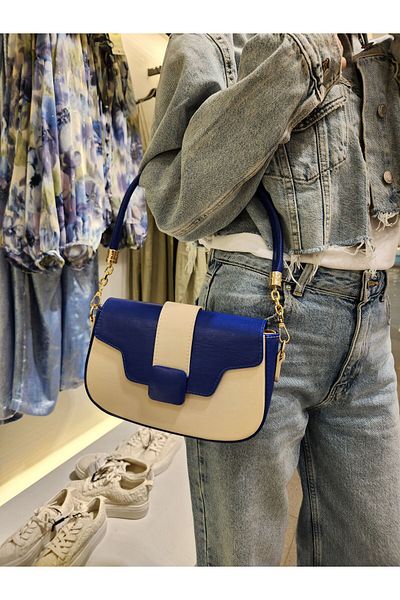 Mercan Stores Women's Double Color Chain Strap Hand and Shoulder Bag