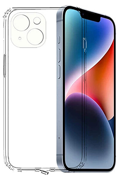 CEPSTOK İphone 14 Kılıf Şeffaf Kamera Korumalı Yumuşak Silikon