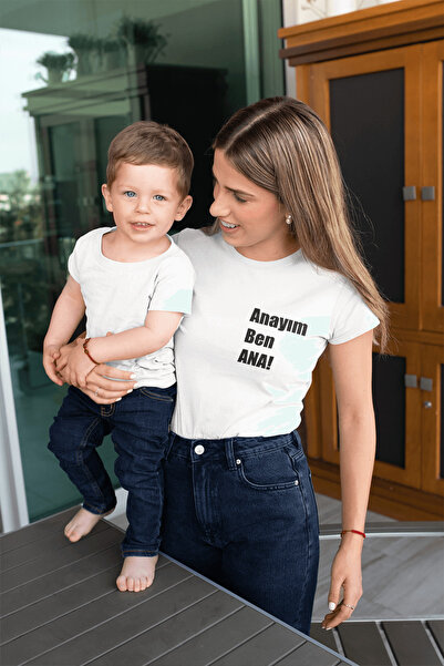 POPULUS Tricou cu imprimeu alb I Am My Mother's Mother