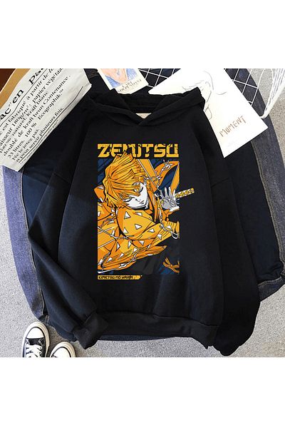 POPULUS Φούτερ Anime Zenitsu με κουκούλα