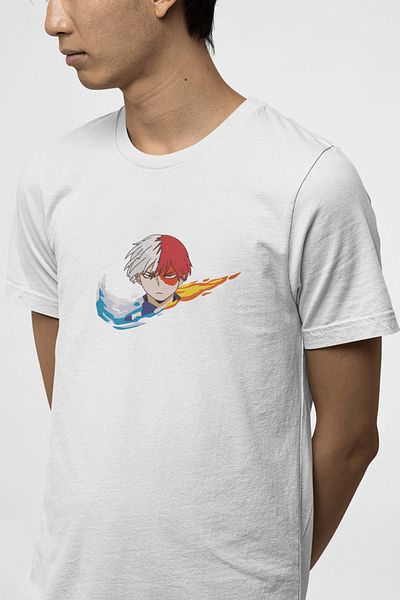 POPULUS Μπλουζάκι με λογότυπο My Hero Academia Todoroki Minimal