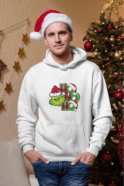 POPULUS Hanorac cu glugă Grinch Hohoho de Anul Nou