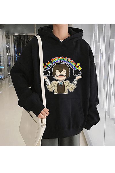 POPULUS Hanorac cu glugă Anime Dazai Depressed