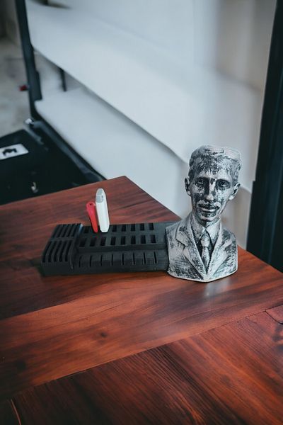 a life in games Nikola Tesla 3D Figured Belve and Card Organizer - Usb/Sd Memory