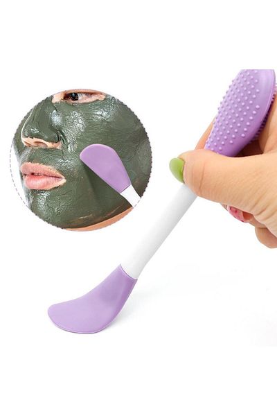 Hayveys Double Headed Silicone Skin Cleansing Mask and Cream Applying Brush