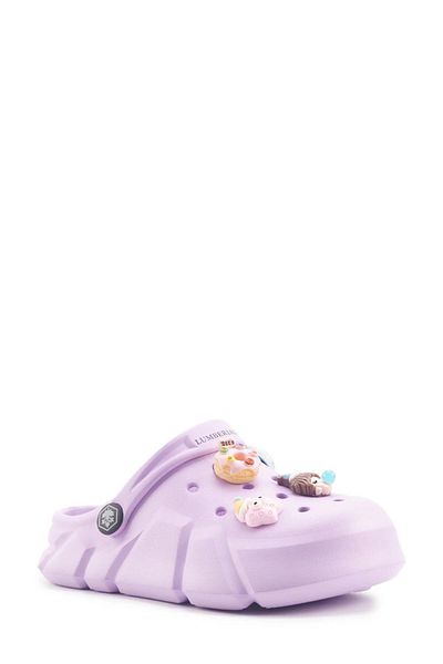 lumberjack CHARIKA G 4FX. Lilac Girl's Sabo Slippers-Lilac
