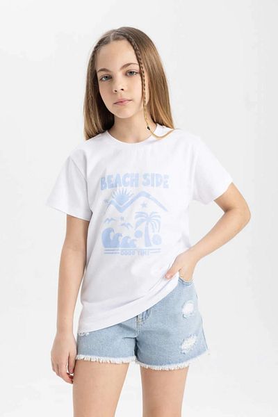 DeFacto Tricou cu mânecă scurtă imprimat pentru fetiță