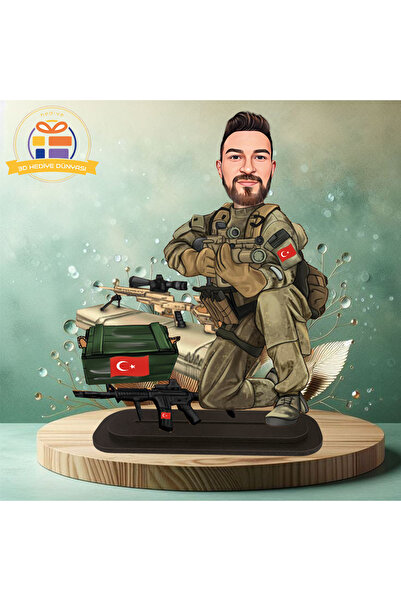 3D Hediye Dünyası askeri karikatür polis asker karikatürü biblo hediye  3d ma...