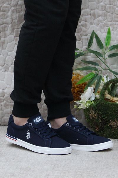 U.S. Polo Assn. U.S. Polo Assn.Talon Navy Blue Comfortable Original Product Men's Linen Shoes
