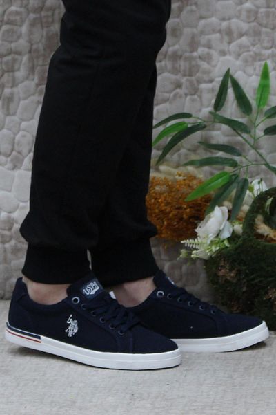 U.S. Polo Assn. U.S. Polo Assn.Talon Navy Blue Comfortable Original Product Men's Linen Shoes