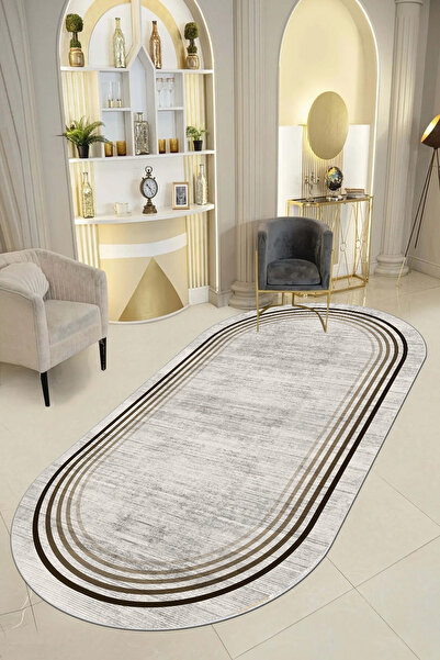 Thalia Home Kaymaz Tabanlı Yıkanabilir Baskılı Mutfak Halısı Halı Yolluk