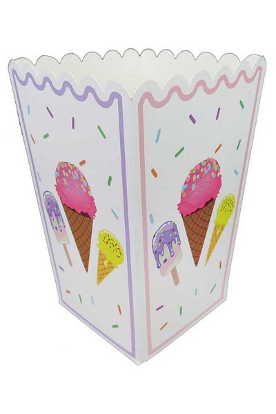 kidspartim Ice Cream Themed Corn Box 8 Pieces