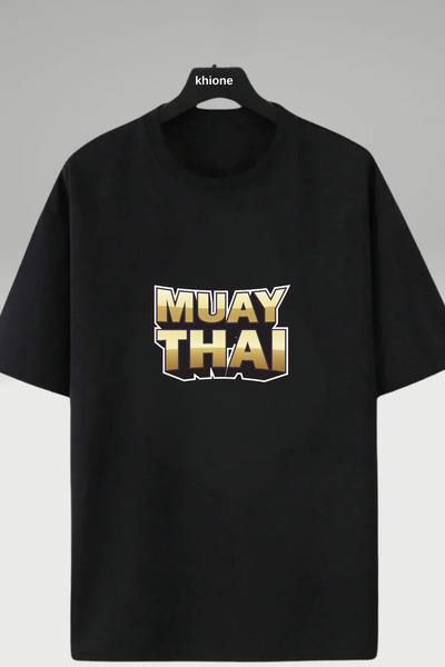 Massgai Unisex dizajn Muay Thai Štampano Oversize kroj 100% pamuk T-shirt