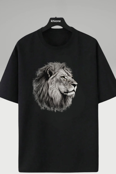 Massgai Unisex dizajn Lav Tigar Štampano Oversize kroj 100% pamuk T-shirt