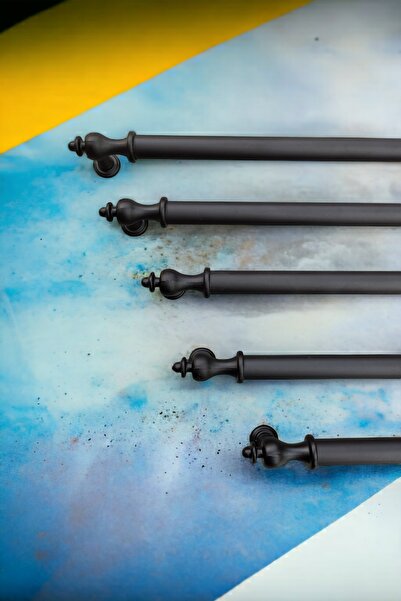 Dizaynhouse مقبض خزانة المطبخ الأسود مقاس 192 مم، مقبض أثاث معدني أنيق للخزان...