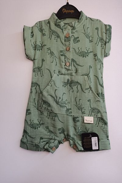 DFN DINOSAUR PRINTED MUSLIN JUMPSUIT