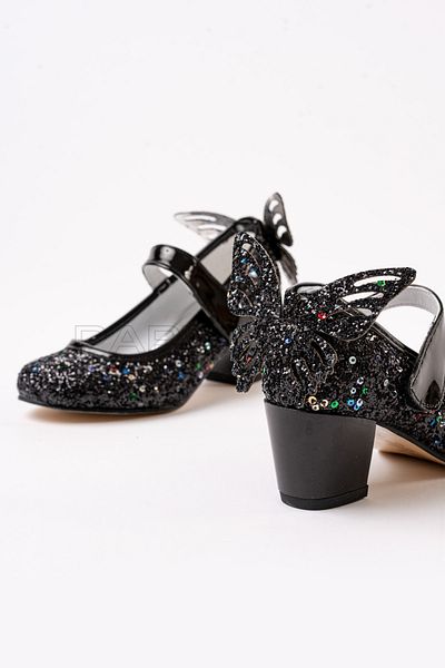 p papuccum ortopedi çocuk ayakkabıları Rochie de seara fetita cu model fluture negre pantofi cu toc