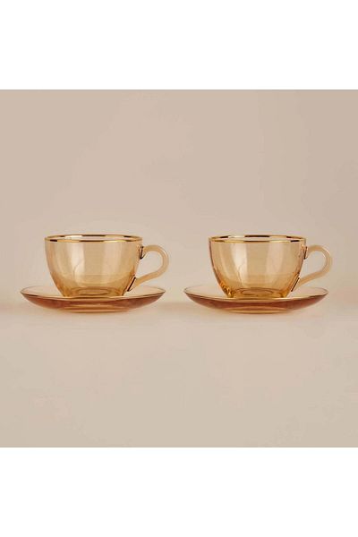 Paşabahçe 2-Person Yellow Teacup 240cc