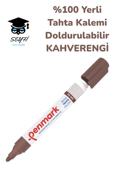 SEYFİKİRTASİYE %100 Yerli Beyaz Tahta Kalemi Kahverengi