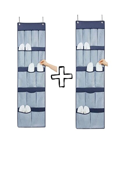 LeylArt Home Nonwoven Back Door Organizer with 16 Compartments - Bathroom & H...