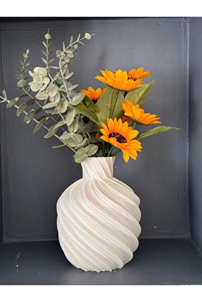 Limon 3D Desing Μοντέρνο και διακοσμητικό βάζο με περιστρεφόμενο σχέδιο - Πλαστικό προϊόν, Κρεβατοκάμαρα, Μπάνιο, Σαλόνι